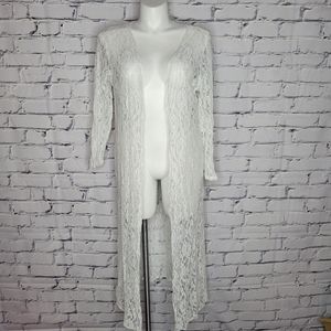 Zanzea White Lace Duster